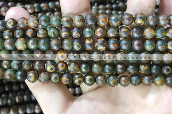 CAA3849 15 inches 6mm round tibetan agate beads wholesale