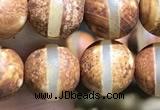 CAA3857 15 inches 8mm round tibetan agate beads wholesale