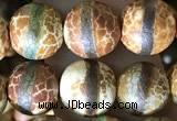 CAA3875 15 inches 8mm round tibetan agate beads wholesale