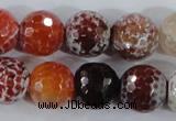 CAA390 15.5 inches 20mm faceted round fire crackle agate beads