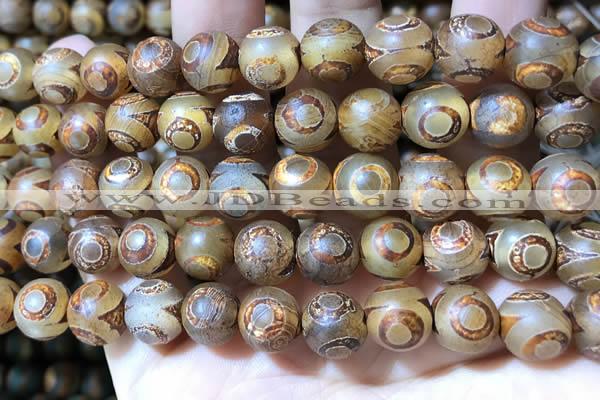 CAA3901 15 inches 10mm round tibetan agate beads wholesale