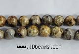 CAA392 15.5 inches 6mm round fire crackle agate beads wholesale