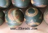 CAA3926 15 inches 12mm round tibetan agate beads wholesale