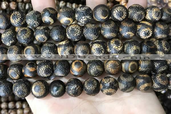 CAA3927 15 inches 12mm round tibetan agate beads wholesale