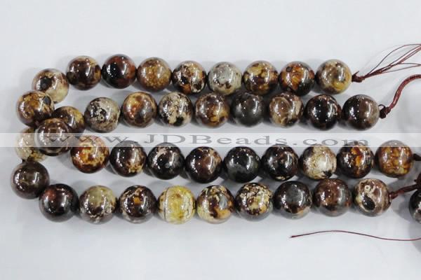 CAA399 15.5 inches 20mm round fire crackle agate beads wholesale