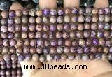 CAA4000 15.5 inches 4mm round purple crazy lace agate beads