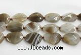 CAA4080 15.5 inches 22*30mm - 26*32mm faceted freeform line agate beads