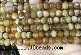 CAA4140 15.5 inches 8mm pumpkin line agate beads wholesale