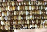 CAA4146 15.5 inches 5*10mm rondelle line agate beads wholesale