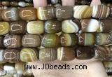 CAA4155 15.5 inches 15*20mm drum line agate beads wholesale