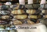 CAA4169 15.5 inches 14*40mm rice line agate beads wholesale