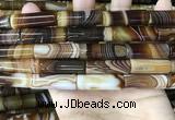 CAA4181 15.5 inches 10*30mm tube line agate beads wholesale