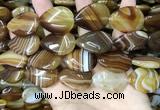 CAA4222 15.5 inches 22*30mm flat teardrop line agate beads wholesale