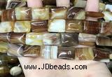 CAA4226 15.5 inches 13*18mm rectangle line agate beads wholesale