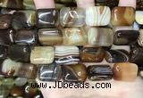 CAA4227 15.5 inches 15*20mm rectangle line agate beads wholesale