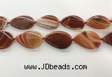 CAA4320 15.5 inches 30*40mm twisted oval line agate beads