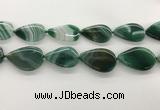 CAA4328 15.5 inches 30*40mm flat teardrop line agate beads