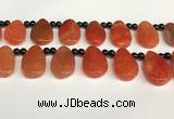 CAA4362 Top drilled 20*30mm freeform dragon veins agate beads