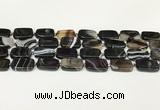 CAA4398 15.5 inches 15*20mm rectangle black banded agate beads