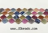 CAA4492 15.5 inches 16mm diamond dragon veins agate beads