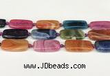 CAA4506 15.5 inches 13*30mm rectangle dragon veins agate beads