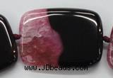 CAA451 15.5 inches 30*40mm rectangle agate druzy geode  beads