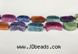 CAA4541 15.5 inches 22*32mm - 25*35mm freefrom agate druzy geode beads