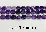 CAA4597 15.5 inches 14mm flat round banded agate beads wholesale