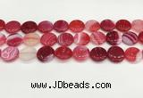 CAA4615 15.5 inches 18mm flat round banded agate beads wholesale