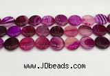 CAA4622 15.5 inches 20mm flat round banded agate beads wholesale