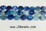 CAA4625 15.5 inches 20mm flat round banded agate beads wholesale