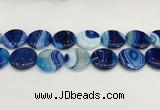 CAA4633 15.5 inches 25mm flat round banded agate beads wholesale