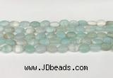 CAA4649 15.5 inches 10*14mm oval banded agate beads wholesale