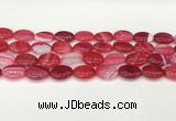 CAA4656 15.5 inches 12*16mm oval banded agate beads wholesale