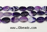 CAA4678 15.5 inches 18*25mm oval banded agate beads wholesale