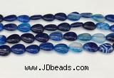 CAA4699 15.5 inches 12*16mm flat teardrop banded agate beads wholesale