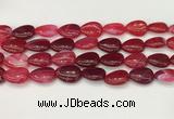 CAA4705 15.5 inches 13*18mm flat teardrop banded agate beads wholesale