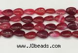 CAA4713 15.5 inches 15*20mm flat teardrop banded agate beads wholesale