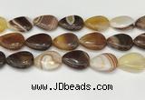 CAA4718 15.5 inches 18*25mm flat teardrop banded agate beads wholesale