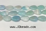 CAA4722 15.5 inches 18*25mm flat teardrop banded agate beads wholesale