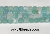 CAA4738 15.5 inches 12*12mm square banded agate beads wholesale