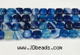 CAA4739 15.5 inches 12*12mm square banded agate beads wholesale