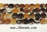 CAA4741 15.5 inches 14*14mm square banded agate beads wholesale