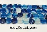 CAA4746 15.5 inches 14*14mm square banded agate beads wholesale