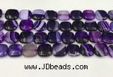 CAA4750 15.5 inches 16*16mm square banded agate beads wholesale