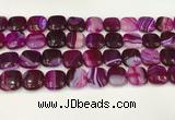 CAA4751 15.5 inches 16*16mm square banded agate beads wholesale