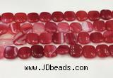 CAA4752 15.5 inches 16*16mm square banded agate beads wholesale