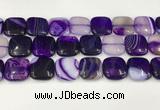 CAA4766 15.5 inches 20*20mm square banded agate beads wholesale