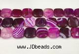 CAA4767 15.5 inches 20*20mm square banded agate beads wholesale