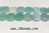 CAA4777 15.5 inches 25*25mm square banded agate beads wholesale